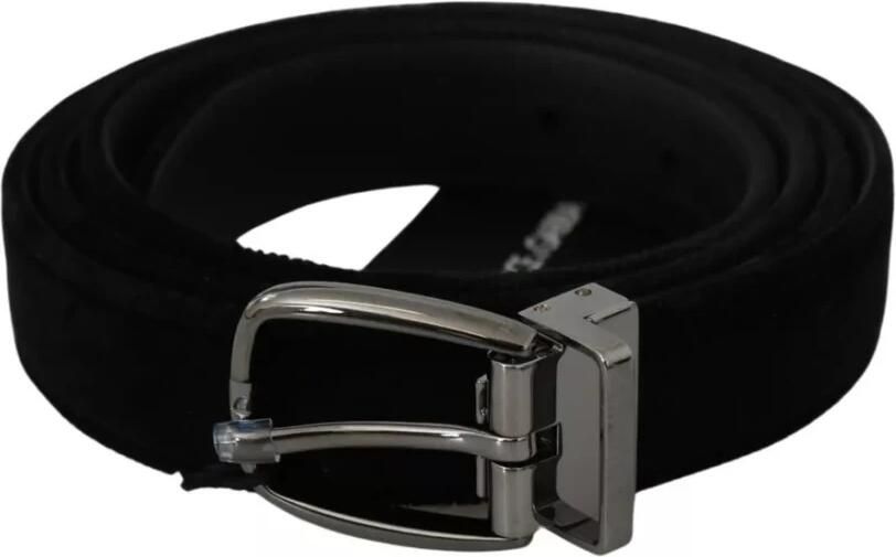 Dolce & Gabbana Elegante zwarte katoenen en leren riem Black - Foto 9