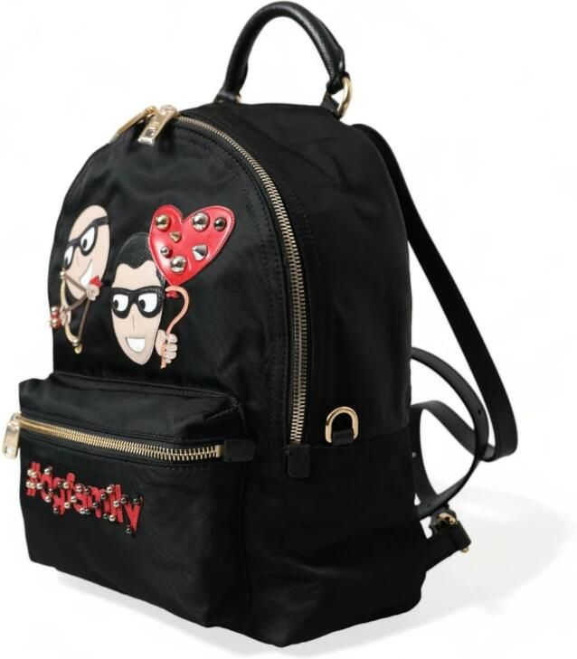 Dolce & Gabbana Zwarte Vulcano Versierde Rugzak Tas Black Dames - Foto 5