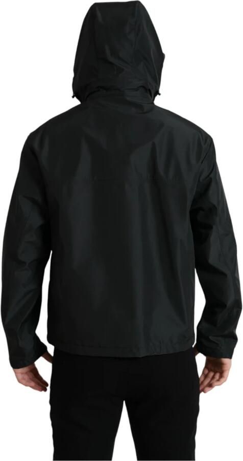 Dolce & Gabbana Zwarte Windbreaker Jas met Logodetails Black Heren - Foto 6