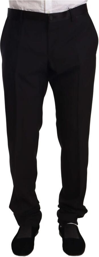 Dolce & Gabbana Zwarte Beige Gestreepte Katoenen Stretchbroek Black Heren - Foto 6