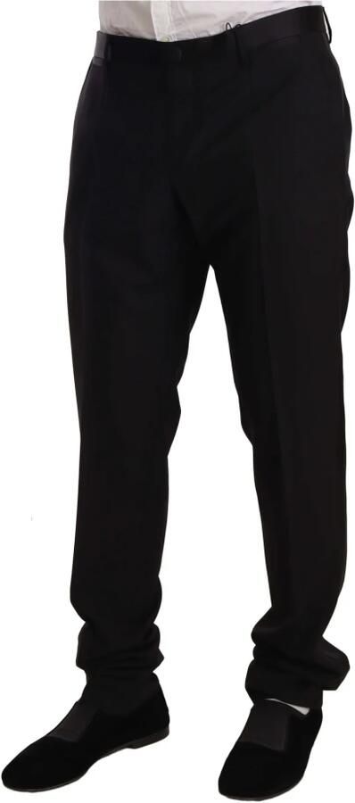 Dolce & Gabbana Zwarte Beige Gestreepte Katoenen Stretchbroek Black Heren - Foto 3