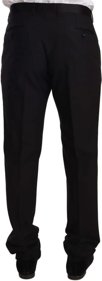 Dolce & Gabbana Zwarte Beige Gestreepte Katoenen Stretchbroek Black Heren - Foto 8