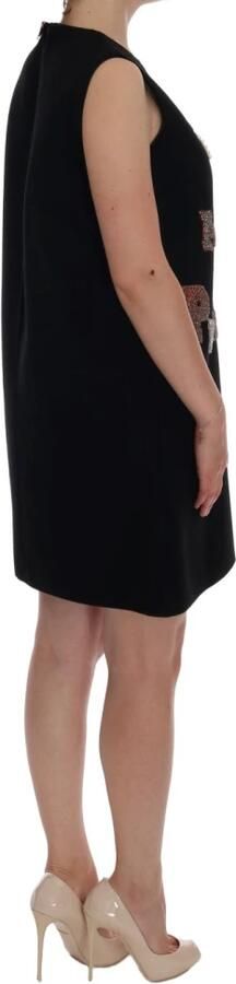 Dolce & Gabbana Zwarte Kristal Shift Jurk I AM A Princess Black Dames - Foto 7