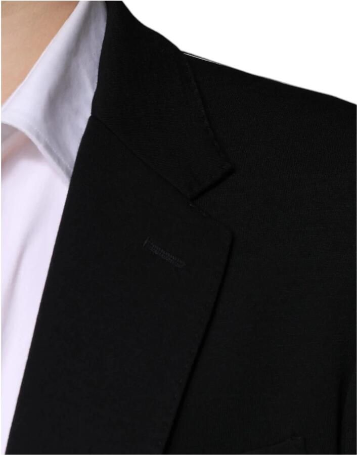 Dolce & Gabbana Zwarte Wol Slim Fit Blazer Black Heren - Foto 2