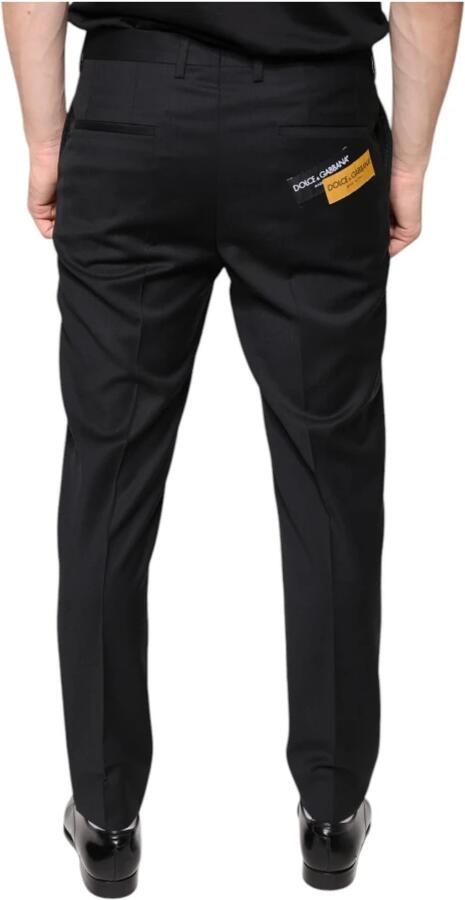 Dolce & Gabbana Zwarte wollen Skinny Dress Pants Black Heren - Foto 2