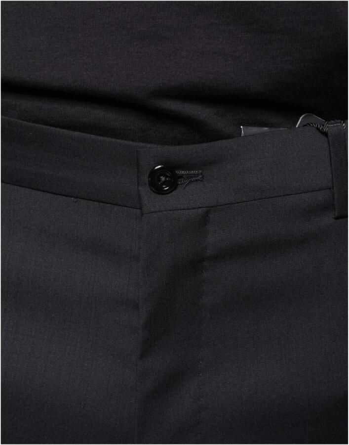 Dolce & Gabbana Zwarte wollen Skinny Dress Pants Black Heren