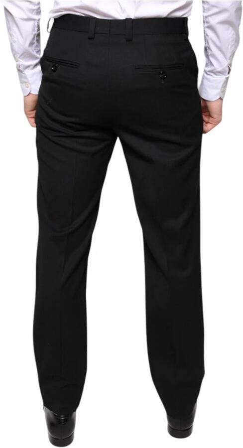 Dolce & Gabbana Zwarte Wolmix Skinny Dressbroek Black Heren - Foto 3