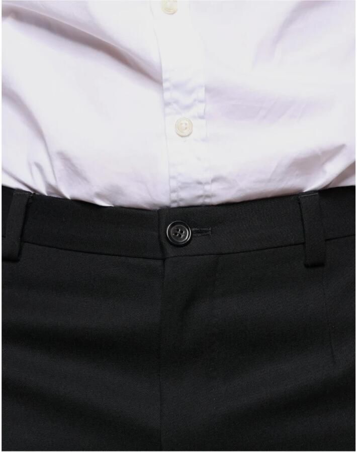 Dolce & Gabbana Zwarte Wolmix Skinny Dressbroek Black Heren - Foto 2