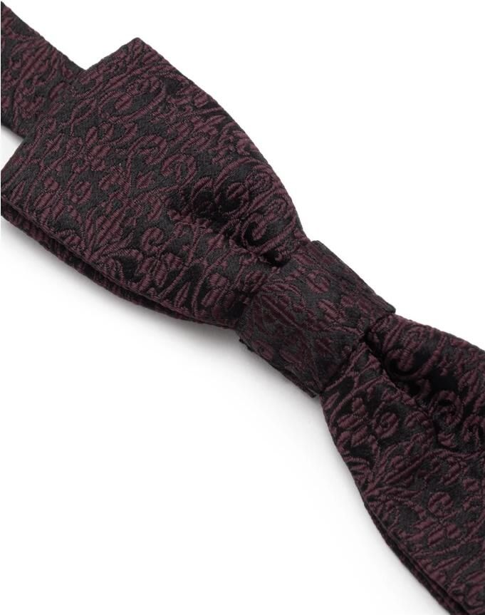 Dolce & Gabbana Zwarte zijden geborduurde vlinder top Brown Heren - Foto 4