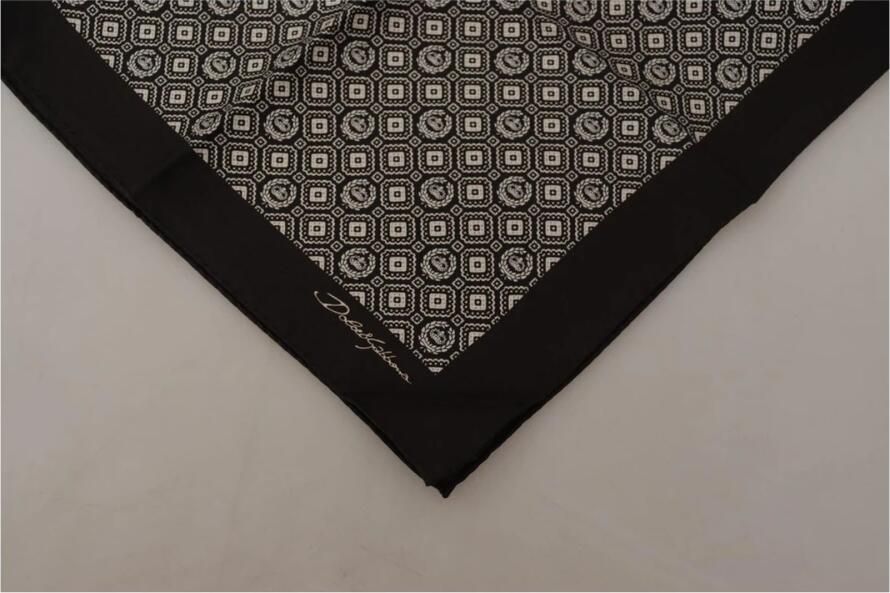 Dolce & Gabbana Zwart patroon DG Logo zijden zakdoek Multicolor Heren - Foto 2