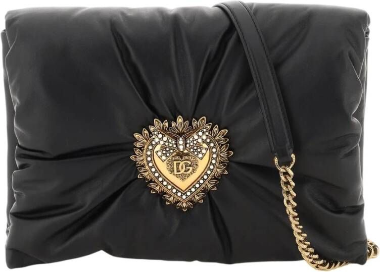 Dolce & Gabbana Dolce gabbana devotion soft crossbody bag Zwart Dames