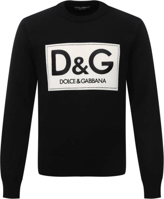 Dolce & Gabbana Dolce Gabbana Logo Cotton Sweater Zwart Heren