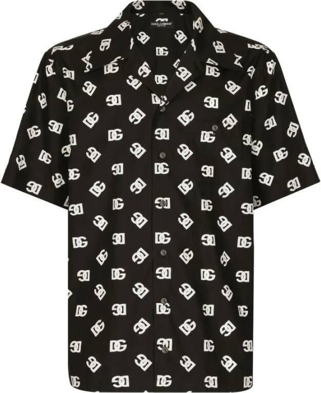 Dolce & Gabbana Stijlvolle Katoenen Korte Mouw Shirt Black Heren