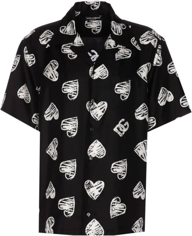 Dolce & Gabbana Shirt met korte mouwen Zwart Heren