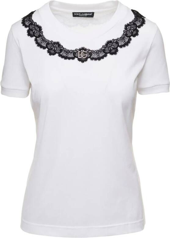 Dolce & Gabbana Dolce Gabbana T-shirts and Polos White Wit Dames