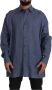 Dolce & Gabbana Donkerblauwe Linnen Slim Fit Jurk Overhemd Blue Heren - Thumbnail 1