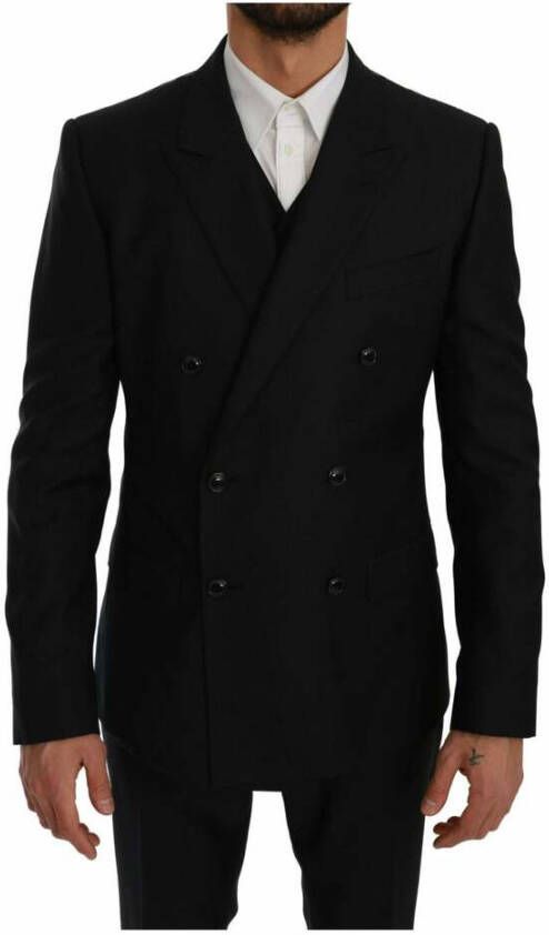 Dolce & Gabbana Double Breasted 3 Piece Suit Blauw Heren