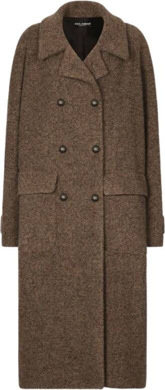 Dolce & Gabbana Double-Breasted Coats Grijs Dames
