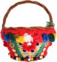 Dolce & Gabbana Exotische Beige Stro & Bont Pom Tote Multicolor Dames - Thumbnail 1