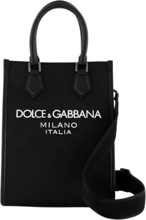 Dolce & Gabbana Zwarte Kleine Logo Schoudertas Black