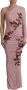 Dolce & Gabbana Roze Bloem Versierde One Shoulder Jurk Pink Dames - Thumbnail 1