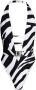 Dolce & Gabbana Zebra Print Halternek Badpak Black Dames - Thumbnail 1