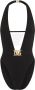 Dolce & Gabbana Badpak met diepe halslijn en riem Black Dames - Thumbnail 1