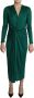 Dolce & Gabbana Groene Aansluitende Silhouet Midi Viscose Jurk Green Dames - Thumbnail 1