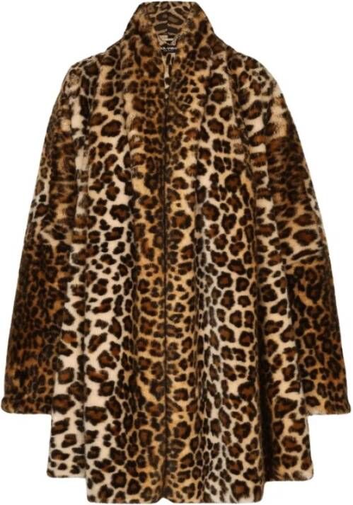 Dolce & Gabbana Faux Fur Shearling Jackets Bruin Dames