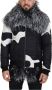 Dolce & Gabbana Prachtige Zwart Wit Bont Shearling Jack Black Heren - Thumbnail 1