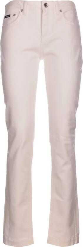 Dolce & Gabbana Regular Fit Jeans Broek White Dames