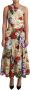 Dolce & Gabbana Elegant Bloemen Zijden One-Shoulder Maxi Jurk Multicolor Dames - Thumbnail 5