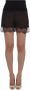 Dolce & Gabbana Floral Lace Silk Sleepwear Shorts Zwart Dames - Thumbnail 1