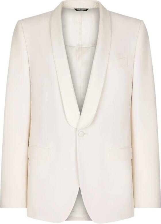 Dolce & Gabbana Sicily Wol Blazer White Heren