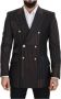 Dolce & Gabbana Multicolor Wol Zijde Slim Fit Blazer Brown Heren - Thumbnail 1