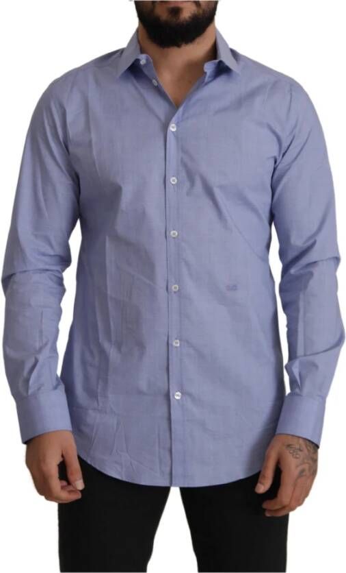 Dolce & Gabbana Formal Shirts Blauw Heren