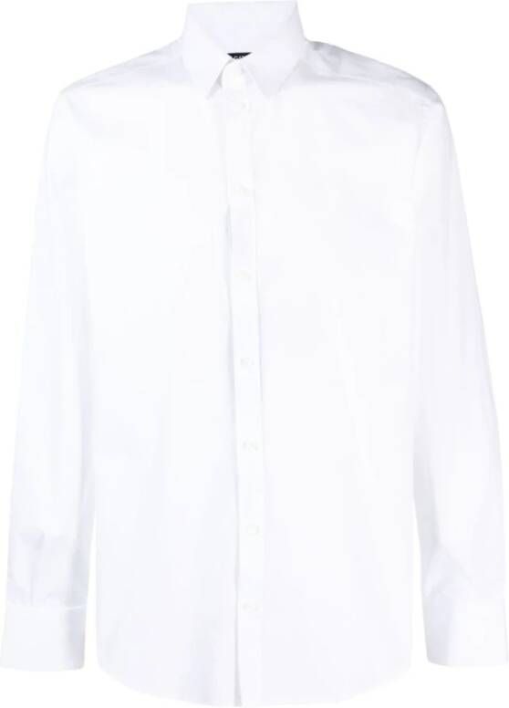 Dolce & Gabbana Witte Katoenen Poplin Overhemd White Heren