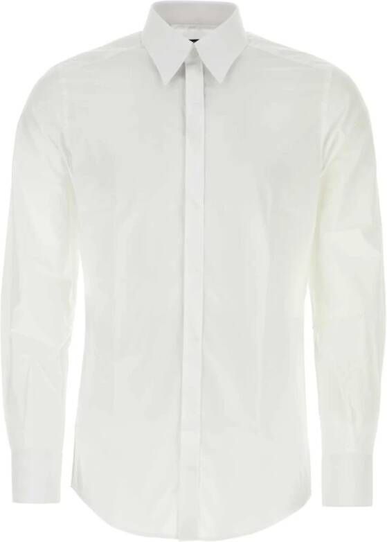 Dolce & Gabbana Witte poplin overhemd White Heren
