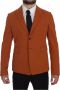Dolce & Gabbana Prachtige Katoenen Stretch Blazer Jas Orange Heren - Thumbnail 1