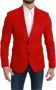 Dolce & Gabbana Rode Cashmere Slim Fit Coat Jacket Blazer Red Heren - Thumbnail 1