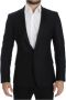 Dolce & Gabbana Prachtige Zwarte Wol Martini Slim Fit Blazer Black Heren - Thumbnail 1