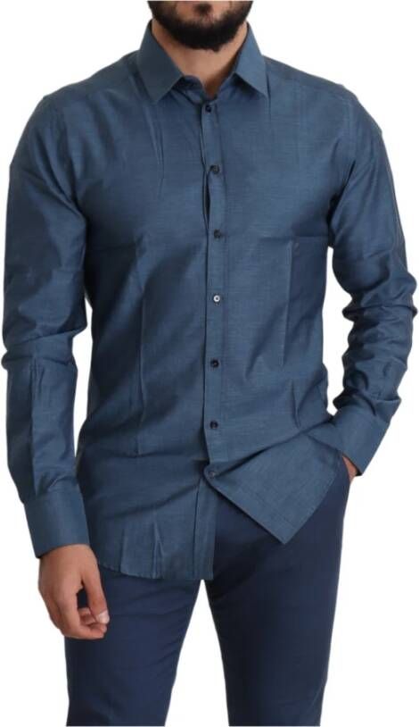 Dolce & Gabbana Formele shirts Blauw Heren