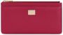 Dolce & Gabbana Kaarthouder Pouch van kalfsleer met logoplaquette Pink Dames - Thumbnail 1