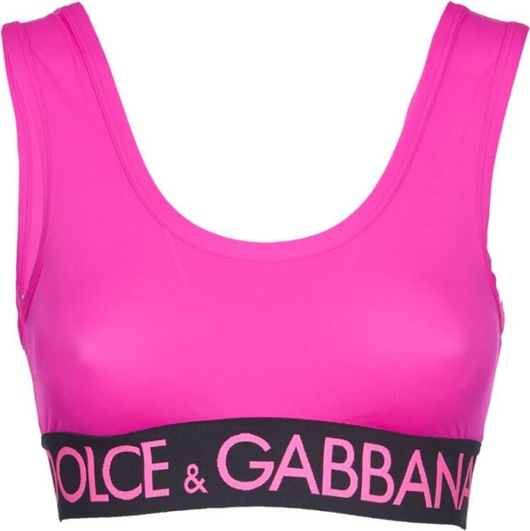 Dolce & Gabbana Fuchsia Pinafore Top Roze Dames