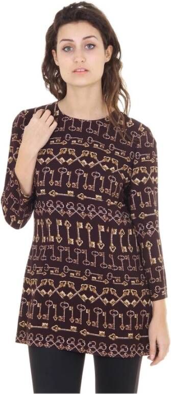 Dolce & Gabbana Gedrukte Blouse voor Dames Brown Dames