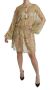 Dolce & Gabbana Gouden Kant A-Lijn Knielengte Jurk Yellow Dames - Thumbnail 1