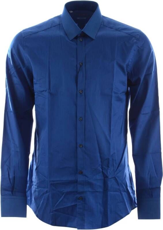 Dolce & Gabbana Gestreept overhemd met lange mouwen voor heren Blauw Heren