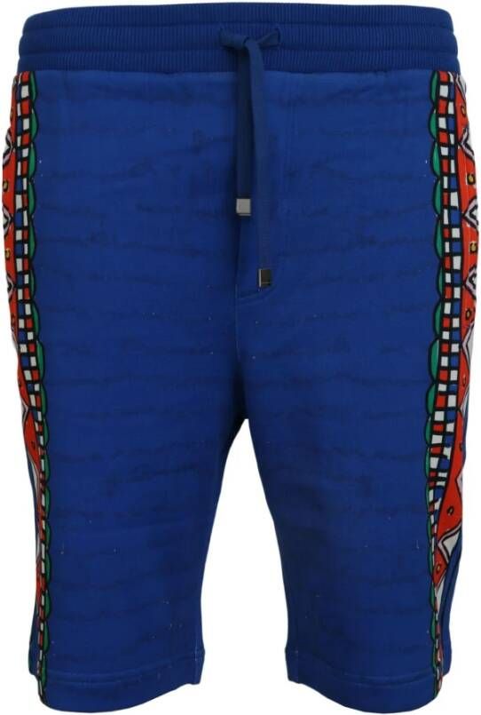 Dolce & Gabbana Exclusieve Multicolor Katoenen Shorts Multicolor Heren