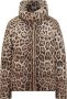 Dolce & Gabbana Leopard Print Padded Jacket Aw23 Brown Dames - Thumbnail 1