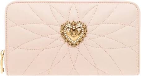 Dolce & Gabbana Gewatteerde portemonnee Roze Dames